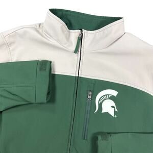 58 Sports Michigan State Spartans Men’s 2XL Green White Full-Zip Jacket